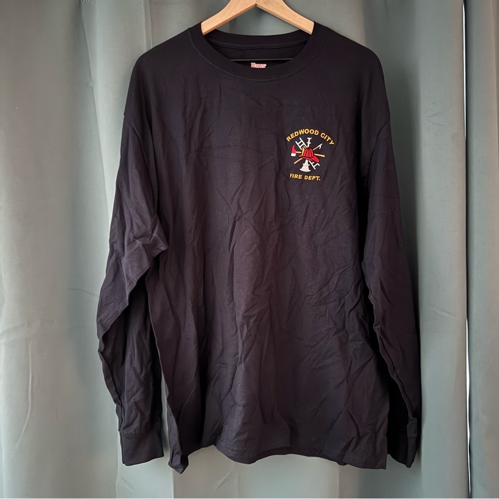 Redwood City Fire Department Navy Men’s Long Sleeve Logo Shirt